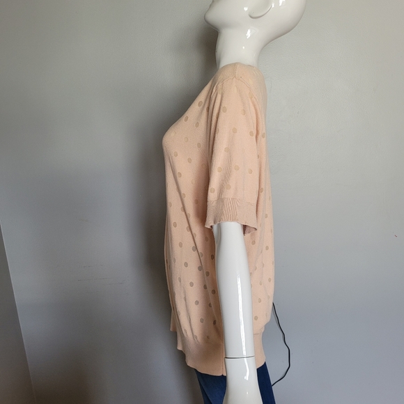 Karl Lagerfeld Polka Dot Short Sleeve Sweater, VGUC, Size XL - Picture 5 of 7